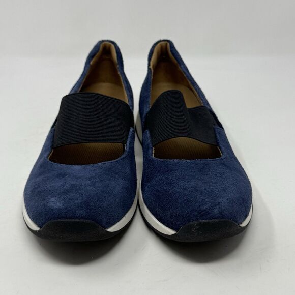 Vionic Cadee Loafers Womens 10 W Wide Blue Suede Mary Jane Slip On Shoes - Picture 6 of 16